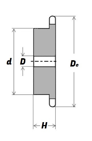 03B-1 40 S Pilot-Bore Sprocket Schematic