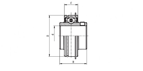 1130 30 C ( ER 206 ) - 'Premium' Bearing Insert with a 30mm bore. Schematic