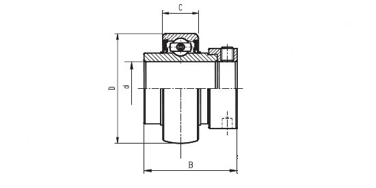 1140 1.1/2 DEC - 'Premium' Bearing Insert with a 1.1/2 inch bore. Schematic