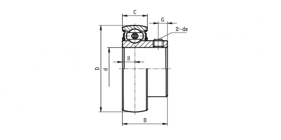 1217 .5/8 ( SB 202 10 ) - Bearing Insert with a .5/8 inch bore - TR Brand Schematic