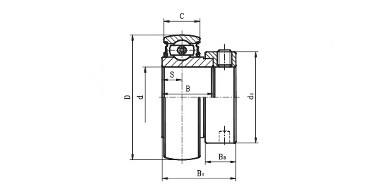 1255 2 EC ( SA 211 32 ) - Bearing Insert with a 2 inch bore - TR Brand Schematic