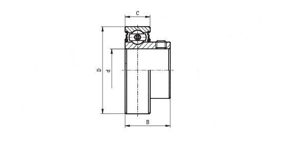 1325 25 ( CSB 205 ) - 'Premium' Bearing Insert with a 25mm bore. Schematic