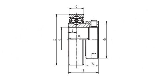1340 40 EC ( CSA 208 ) - Bearing Insert with a 40mm bore - TR Brand Schematic