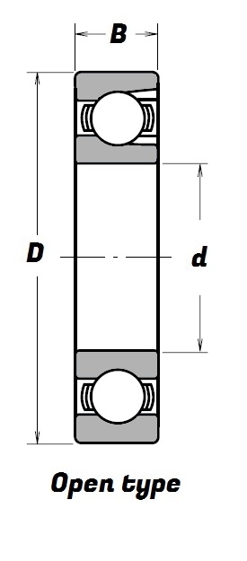216, Deep Groove Ball Bearing with a 80mm bore - Budget Range Schematic