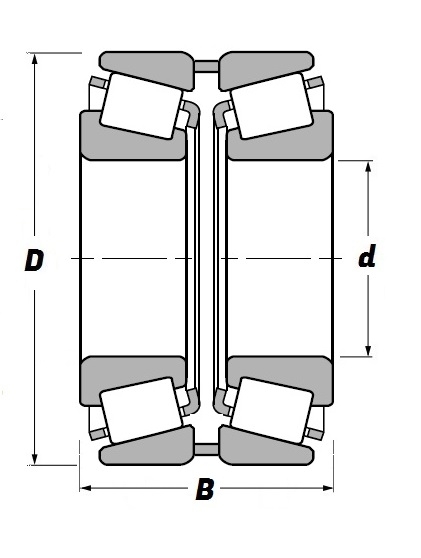 3780 3729D, Imperial Taper Roller Bearing with a 2.000 inch bore - Premium Range Schematic