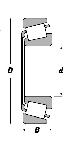 6576 6535,  Imperial Taper Roller Bearing with a 3.000 inch bore - Select Range Schematic