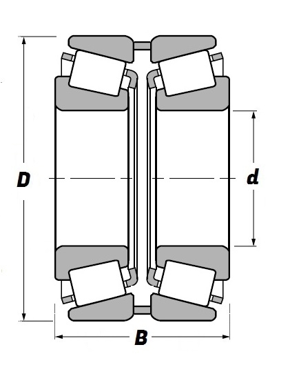 72188C 72488D, Imperial Taper Roller Bearing with a 1.875 inch bore - Premium Range Schematic