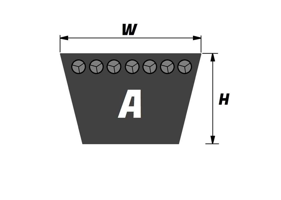 A 100, A-Section V-Belt - Select Range Schematic