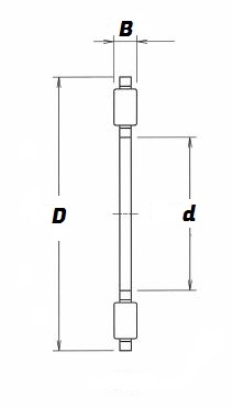 AXK 5578, Axial Needle Roller and Cage Assembly with a 55mm bore - Budget Range Schematic