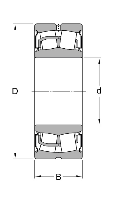 BS 2 2315 2CS, Sealed Spherical Roller Bearing - Budget Range Schematic