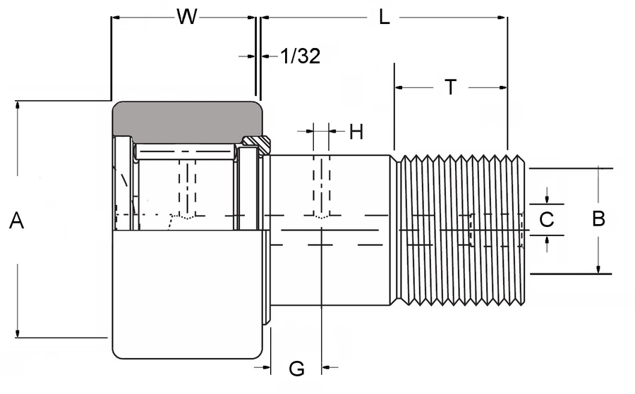 CFH .7/8 - Cam Follower - Select Range Schematic