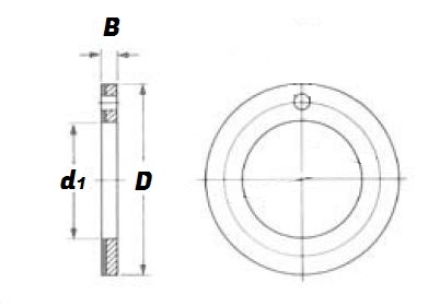 X 22  Split Bush washer - X Type Schematic