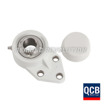 FBL 205 S/S N6 WHT, White Thermoplastic Flange Bracket Unit with a 25mm bore - Select Range