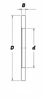 GS 81112, Axial Bearing Washer with a 62mm bore - Premium Range Schematic