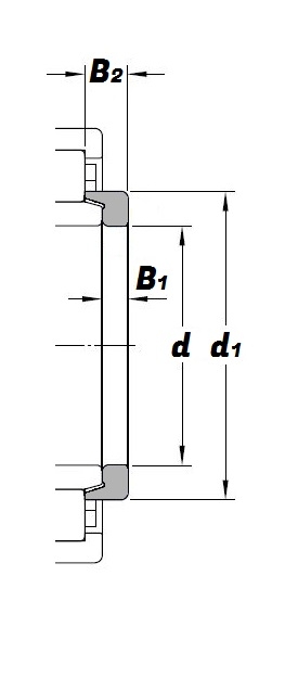 HJ 320 E, Angle Ring for Cylindrical Roller Bearing - Premium Range Schematic