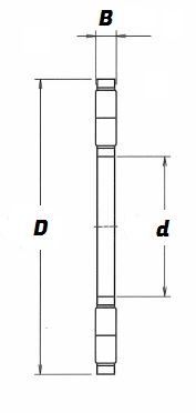 K 89308, Axial Cylindrical Roller and Cage Assembly with a 40mm bore - Premium Range Schematic