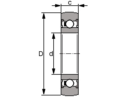 LR 204 NPP - Yoke Type Track Roller - Premium Range Schematic