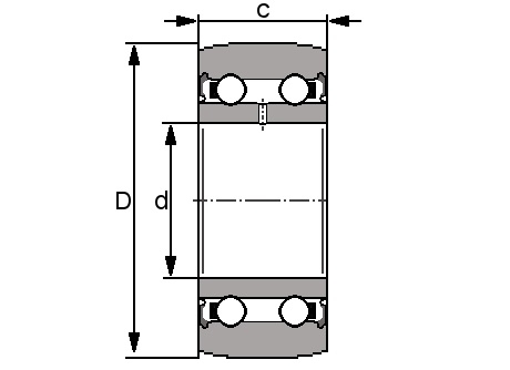LR 5006 NPPU - Yoke Type Track Roller - Premium Range Schematic
