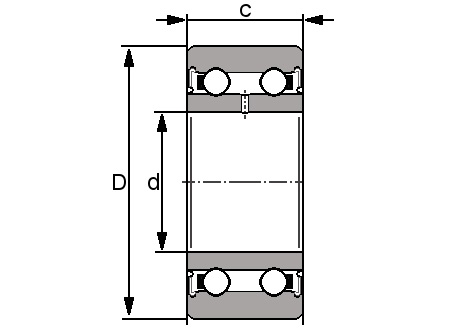 LR 5205 KDD - Yoke Type Track Roller - Premium Range Schematic