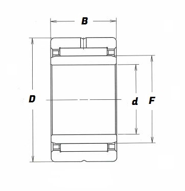 NA 4905 C3, Needle Roller Bearing with a 25mm bore - Premium Range Schematic