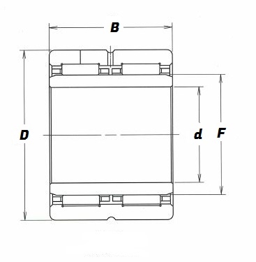 NA 6910 C3, Needle Roller Bearing with a 50mm bore - Premium Range Schematic