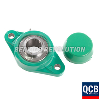 NFL 203 S/S N 6 GRN, Green Thermoplastic Oval Flange Housing Unit with a 17 bore - Select Range