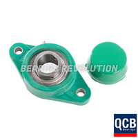NFL 205 16 S/S N6A GRN, Green Thermoplastic Oval Flange Housing Unit with a 1 inch bore - Select Range
