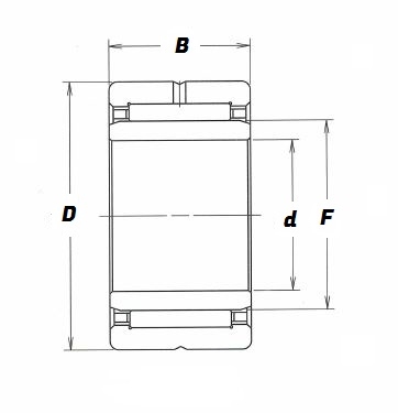NKI 40/20, Needle Roller Bearing with a 40mm bore - Budget Range Schematic