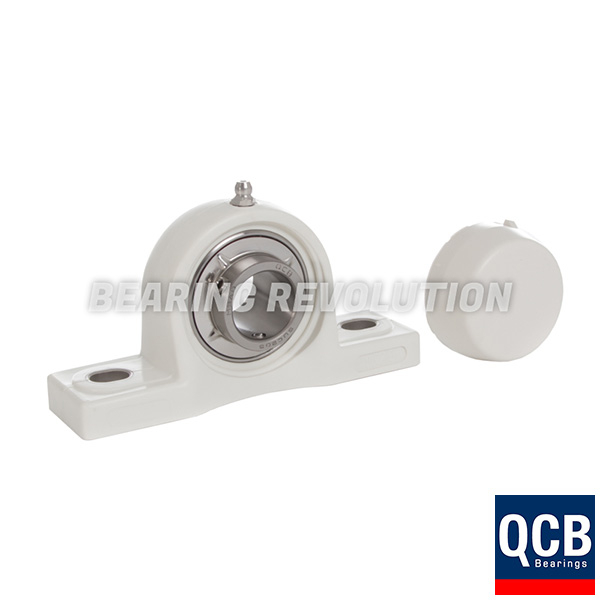 PPL 205 S/S N6 WHT, White Thermoplastic Pillow Block Housing Unit with a 25 bore - Select Range