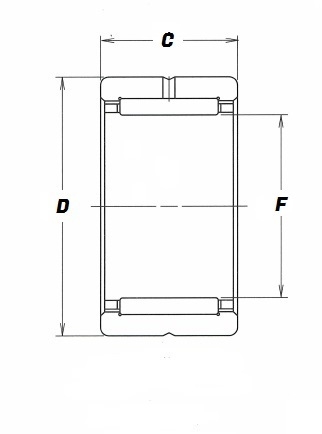 RNA 4903, Needle Roller Bearing with a 22mm bore - Budget Range Schematic