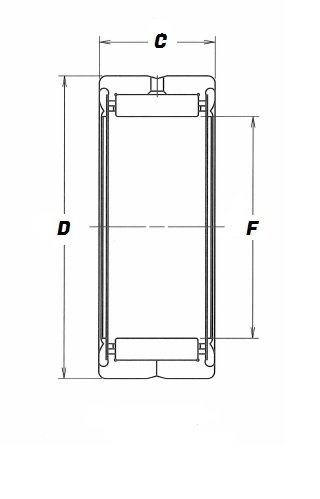 RNA 4906 2RS, Needle Roller Bearing with a 35mm bore - Budget Range Schematic