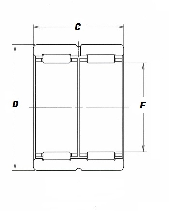 RNA 6912, Needle Roller Bearing with a 68mm bore - Premium Range Schematic