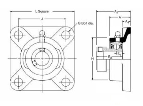SAF 207-20 - Bearing Unit Schematic