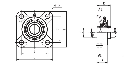 UCF 206-20 - Bearing Unit Schematic