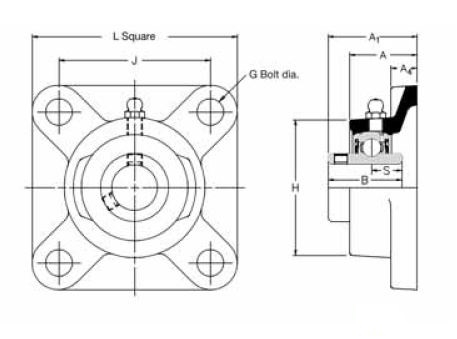 UCF 210 - Bearing Unit Schematic