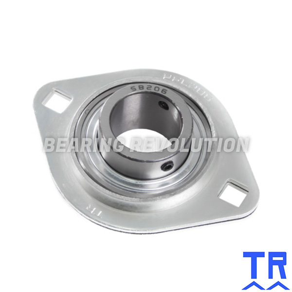 SLFL 17 A  ( SBPFL 203 ) - Oval Flange Unit with a 17mm bore - TR Brand