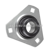 SLFT 1.1/4 EC, 'Premium' Triangular Flange Unit with a 1.1/4 inch bore.