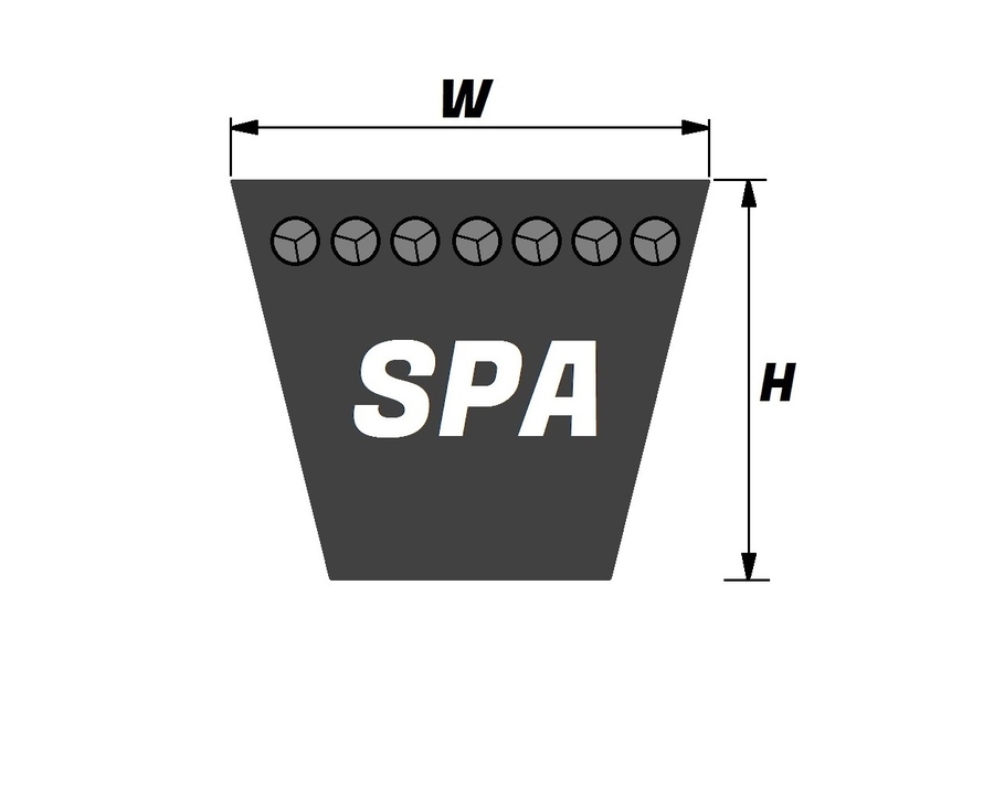 SPA 1180,  SPA-Section Wedge Belt - Select Range Schematic