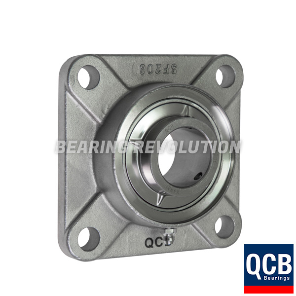 SSUCF 207 SB - Stainless Steel Square Flanged Unit with a 35mm bore - Select Range