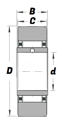 STO 6 X, Yoke Type Support Roller with a 6mm bore - Premium Range Schematic