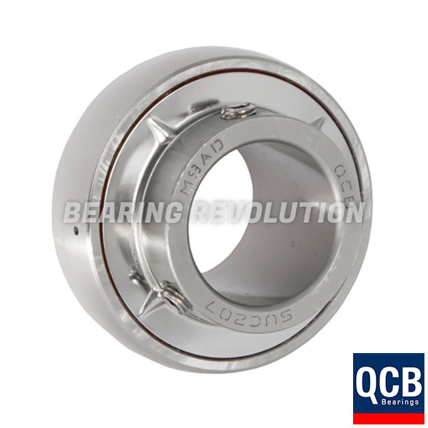 SUC 202, Stainless Steel Bearing Insert with a 15mm bore - Select Range