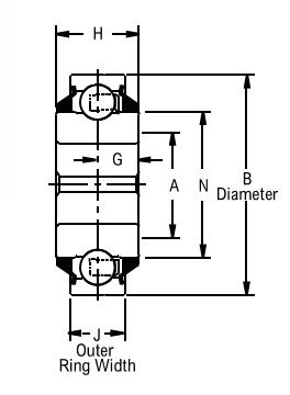 W 208 PP5, Disc Harrow Bearing with a 1.1/8 inch bore - Premium Schematic