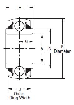 W 208 PPB2, Disc Harrow Bearing with a 1.1/2 inch bore - Premium Schematic