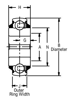 W 208 PPB6, Disc Harrow Bearing with a 1 inch bore - Premium Schematic