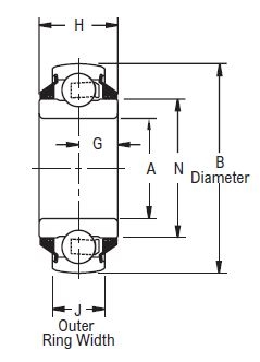 W 208 PPB7, Disc Harrow Bearing with a 1.3/16 inch bore - Premium Schematic