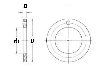 WC 10 U Split Bush Washer - U Type Schematic