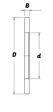 WS 81113, Axial Bearing Washer with a 65mm bore - Premium Range Schematic