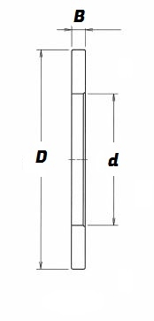 WS 81128, Axial Bearing Washer with a 140mm bore - Premium Range Schematic